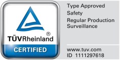 TÜV Rheinland certified